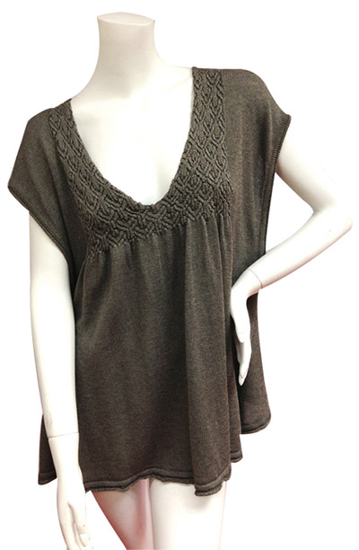 Ladies' Viscose Nylon Knitted Pullover