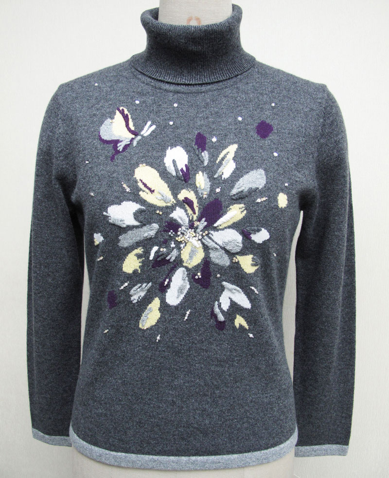 Intarsia Cashmere Pullover