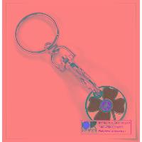 Metal Trolley Coin Keychain