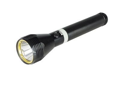 New Design Rechargeable Hard Anodized Aluminium Flashlight / Torch with Gold Crown