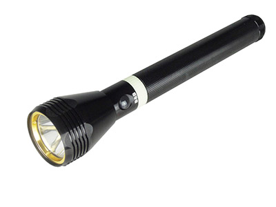 Rechargeable Hard Anodized Aluminium Flashlight / Torch with Gold Crown