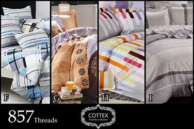 Cottex 857 Thread Count Mercerized Cotton Bed Linen
