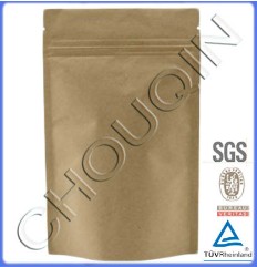 Doypack Kraft Paper Zipper Bag