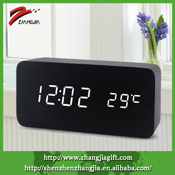 2014 Hotsale Wooden Led Alarm Clock