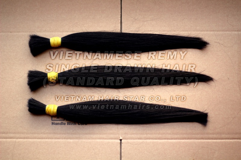 Vietnamese remy single drawn hair