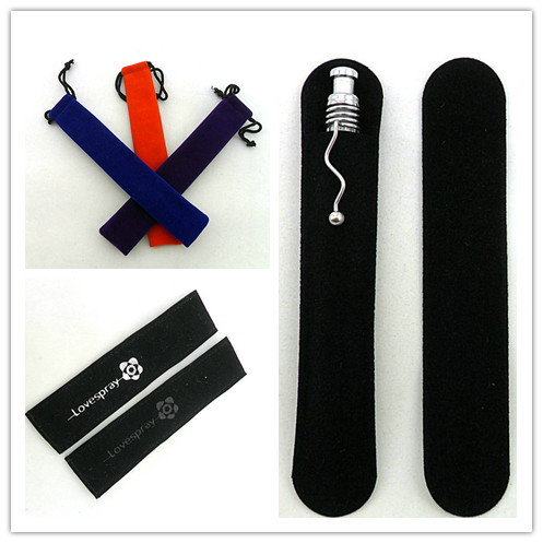 Wholesale High Quality One Side Pull Gray 9*18cm Wool Glasses Pouch