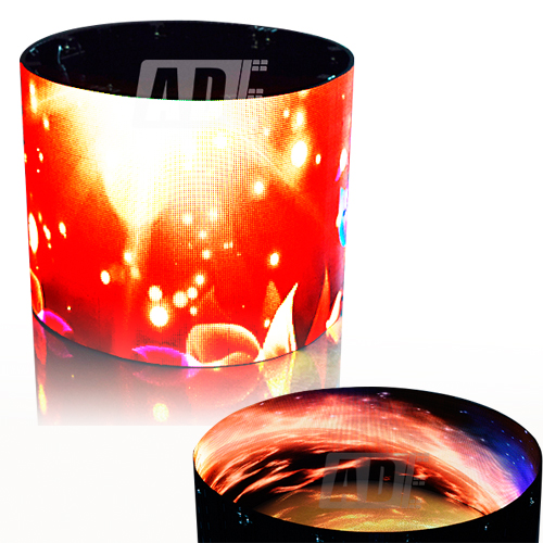 flexible led display for cylinder with HD clear effect ADE TECH