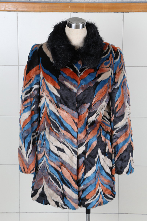 Multi Colour Fur Coat