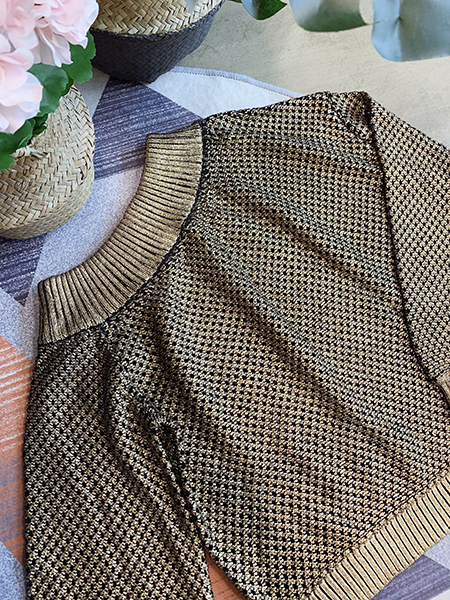 Foiled Gold Fashion Knit