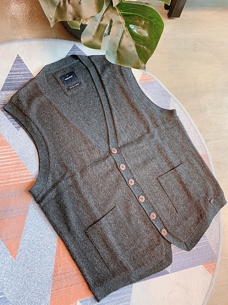 Checks Knitted Waistcoat