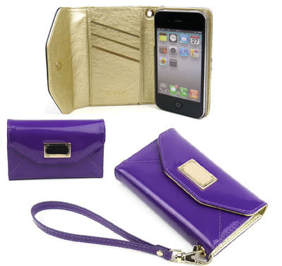 iPhone 4/ 4S wallet case purple