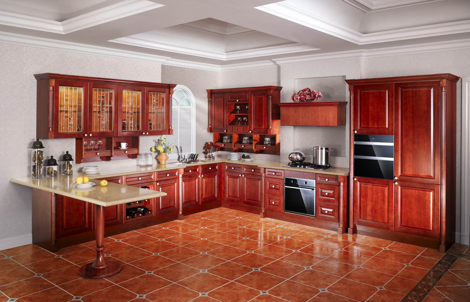 Solid Wood Kitchen Cabinet