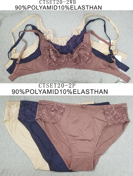 Wire Bra & Slip with Lace