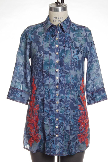 Printed Shirt With Beads