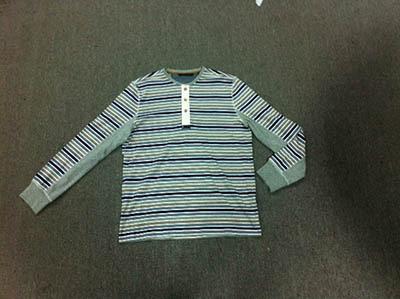Mens Stripe Henley Shirt