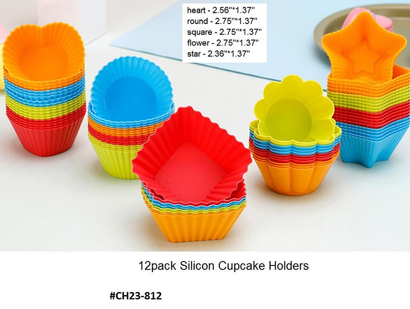 12 Pack Silicon Cupcake Holders