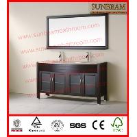sell wooden free standing bathroom vanity/bathroom cabinet/bathroom furniture