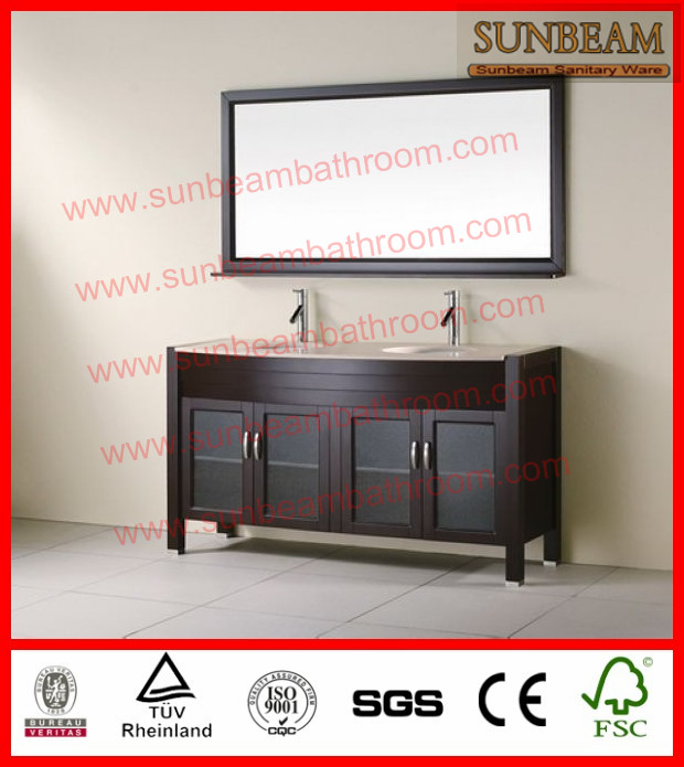sell wooden free standing bathroom vanity/bathroom cabinet/bathroom furniture