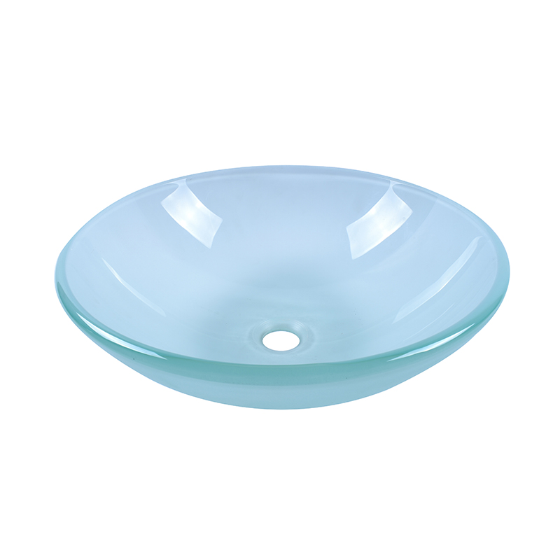 Sell White Color Bathroom Round Double Glass Wash Basin, GB201