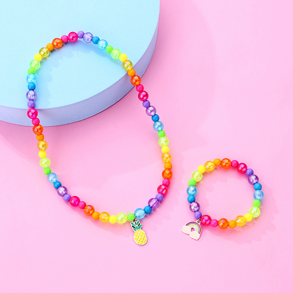 Beaded Necklace & Bracelet Set