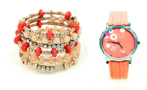 Ladies Jewelry Watch + Bracelet