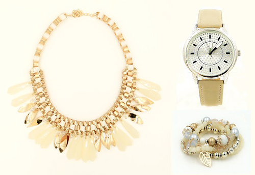Ladies Jewelry Watch + Bracelet + Necklace