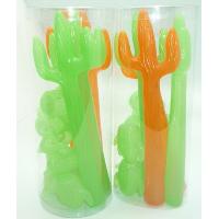 4 Cactus Ice Stirrer and 8 small Cactus ice cubes set