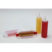 Set of 2 Plastic Ketchup/Mustard Dispenser Hot Dog Tray