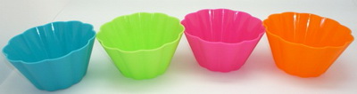 4 PK Flower ice cream bowl
