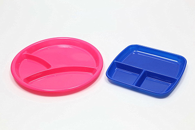 Plastic 3-Div Tray
7.9 inches Divided Plate 4PK