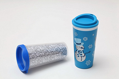 16oz Diamond Pattern Double Wall Tumbler
Double Wall Clear Tumbler with straw and lid