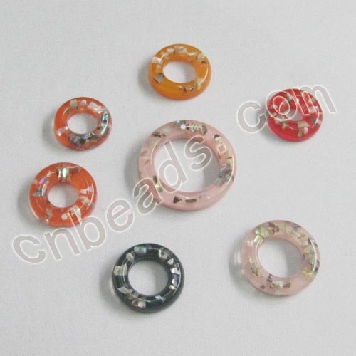 Round Resin Shell Ring Large Hole Beads Wholesale From China Beads Factory