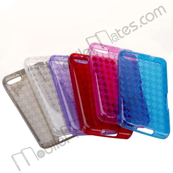 The New Diamond Pattern Design Transparent Soft Tpu Case For Blackberry Z10