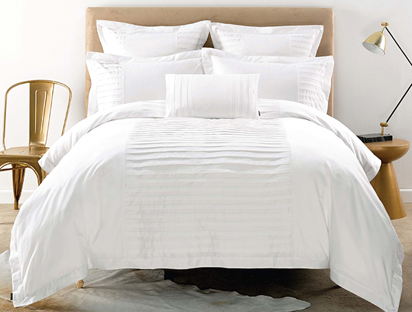 100% Cotton Plain Dyed Pleated Duvet Cover Set