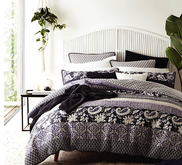 100% Cotton Rotary Print Quilted Duvet Cover Set