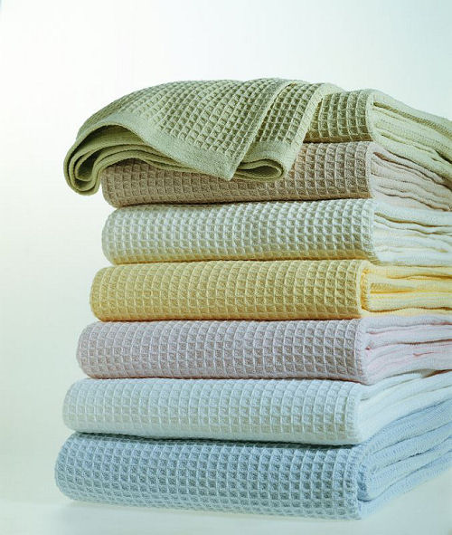 100% cotton Waffle thermal blanket