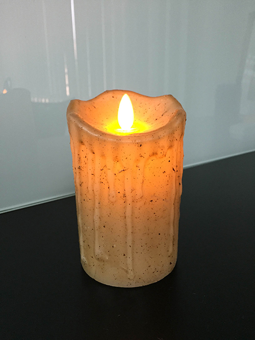 LED Candle Pillar with Timer & Realistic Moving Flame
