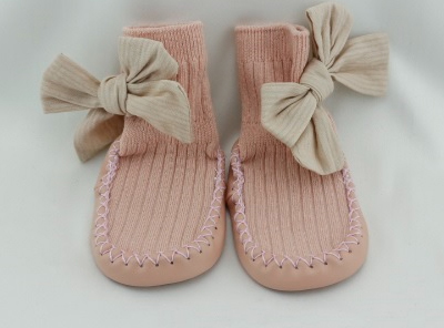 GIRLS PINK BOW MOCK SOCK