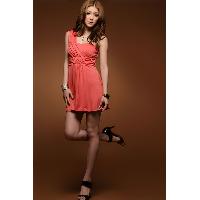 Sell Elegant Sexy One Shoulder Design Short Formal Dress Watermelon Red