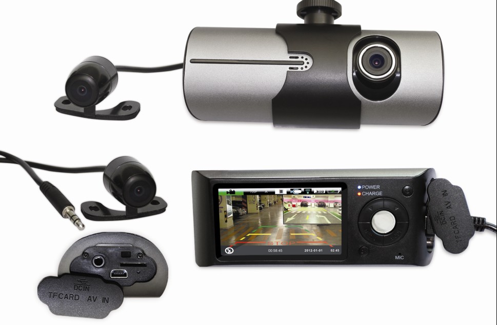 2.7 Inch Hd 720p Dual Lens Portable Dvr Car Black Box With Gps/g-sensor/av-in