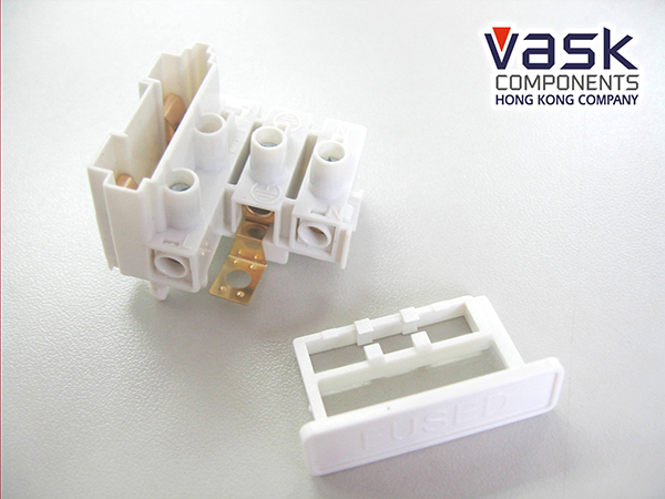 Screw-mount/Screwless BS Fused Terminal 3P