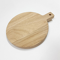 Round Wooden Cutting Board with Handle