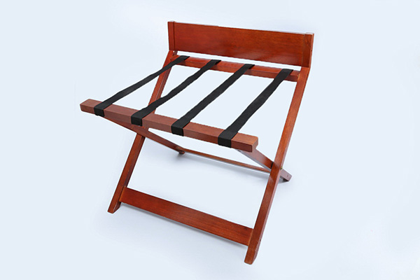 Wooden Luggage Rack with Back