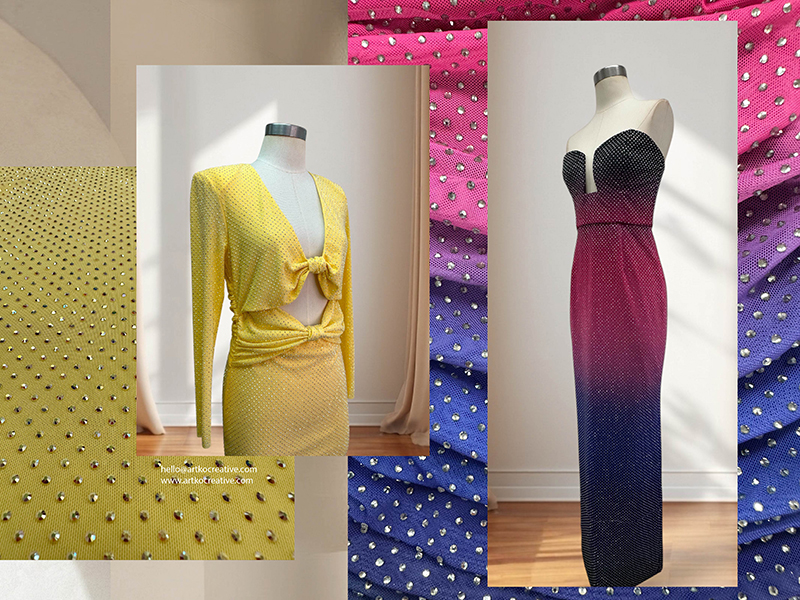 Heat Seal Diamonte Dresses