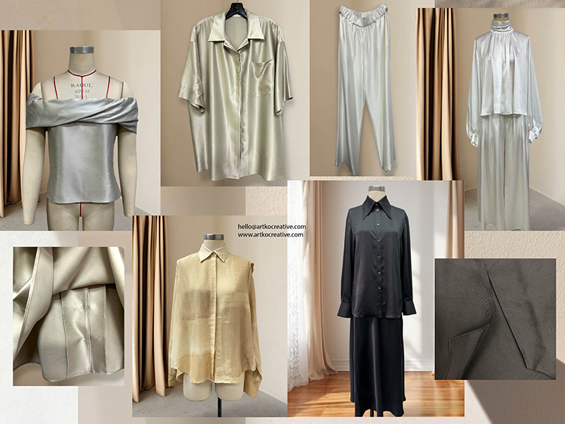 Silk Garments with Fine Finishing