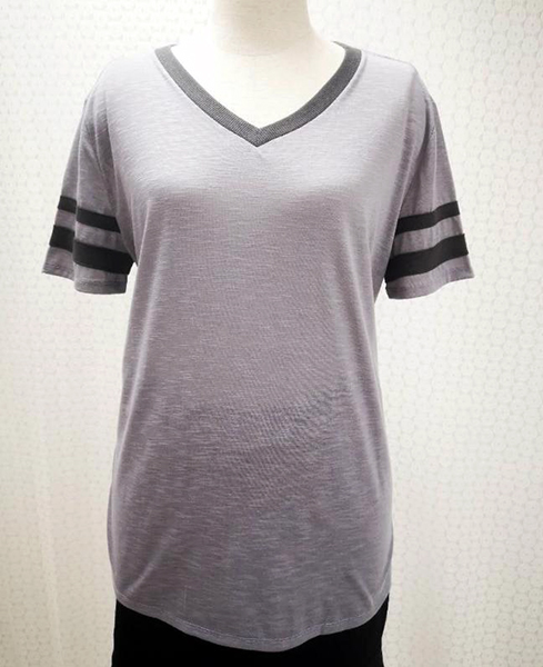 V Neck Short Sleeve
