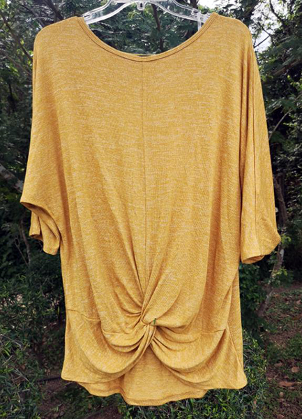 3/4 Sleeve Twist Front Dolman