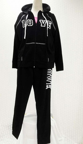 Front Zipper Hoodie With Jogger inchesLOVE inches Screen