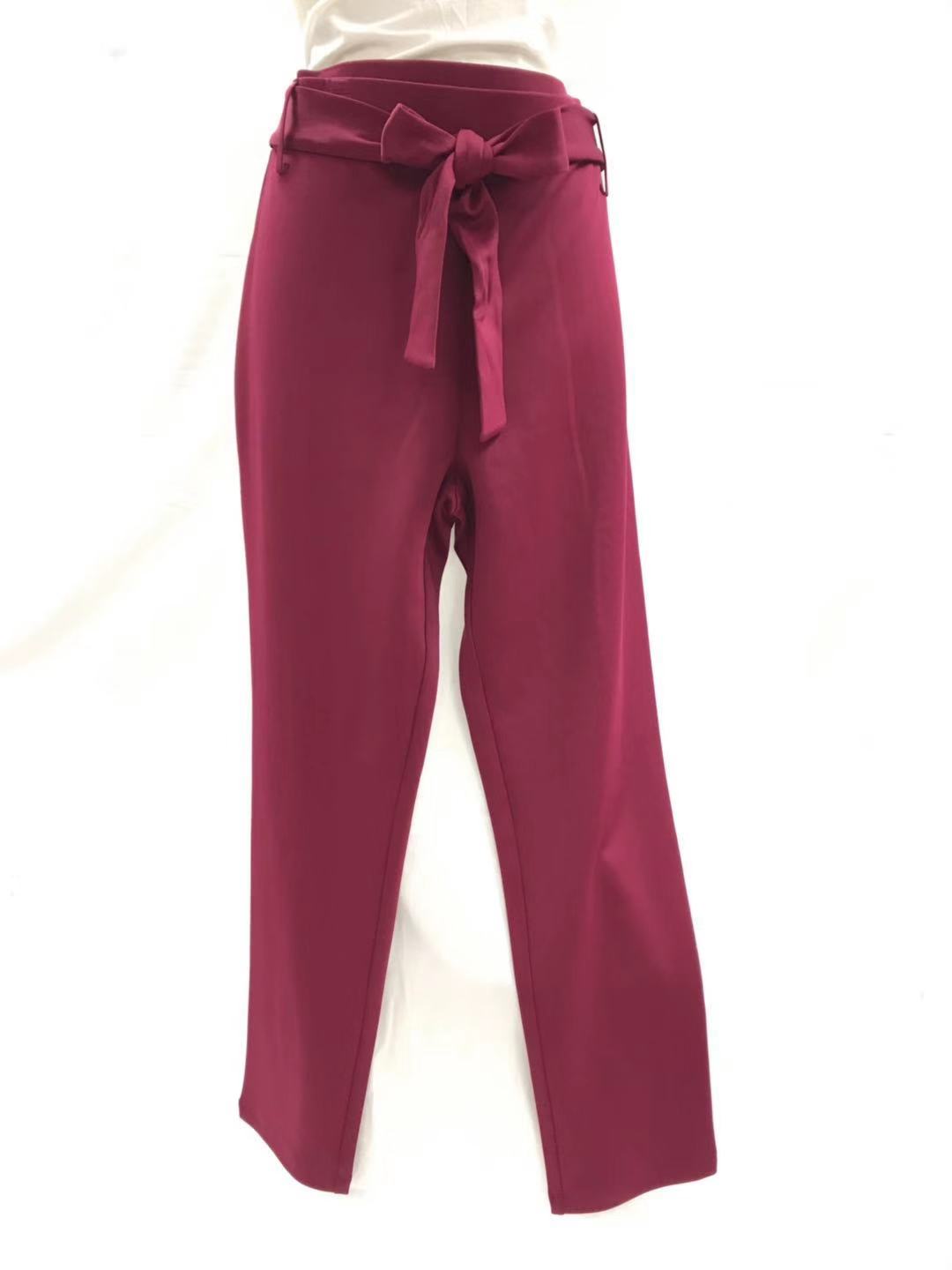 LONG PANTS LEGGING WITH TIE, **WITH SIDE SEAM ** HALF FRONT TIE