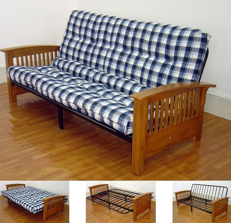Mission Wood Arm Futon